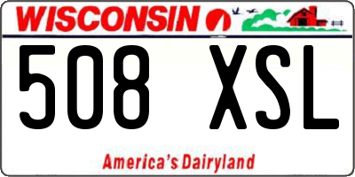 WI license plate 508XSL
