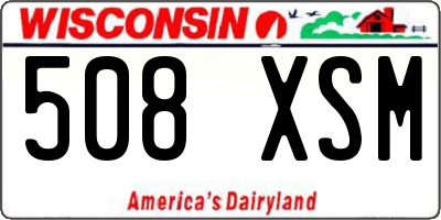 WI license plate 508XSM