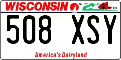 WI license plate 508XSY