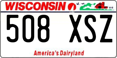 WI license plate 508XSZ