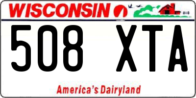 WI license plate 508XTA