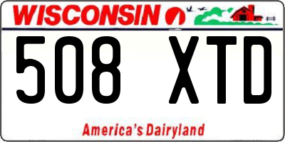 WI license plate 508XTD