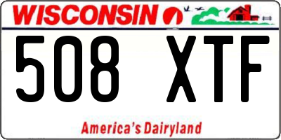 WI license plate 508XTF
