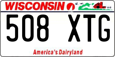 WI license plate 508XTG