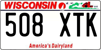 WI license plate 508XTK