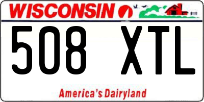 WI license plate 508XTL