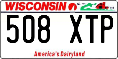 WI license plate 508XTP
