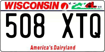 WI license plate 508XTQ