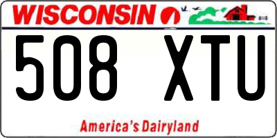 WI license plate 508XTU