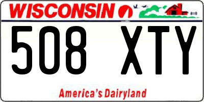 WI license plate 508XTY