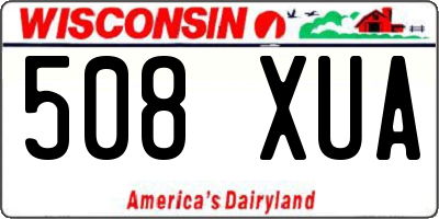 WI license plate 508XUA