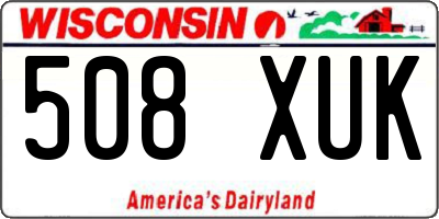 WI license plate 508XUK