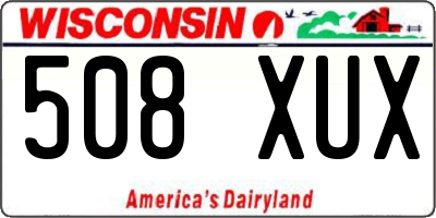 WI license plate 508XUX