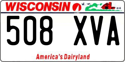 WI license plate 508XVA
