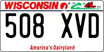 WI license plate 508XVD