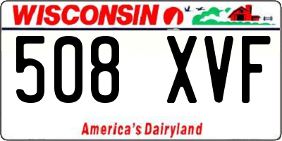 WI license plate 508XVF