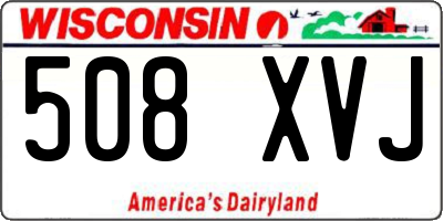 WI license plate 508XVJ