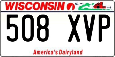 WI license plate 508XVP