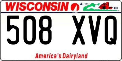 WI license plate 508XVQ