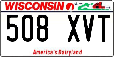WI license plate 508XVT