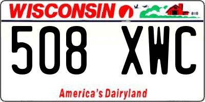 WI license plate 508XWC
