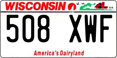 WI license plate 508XWF