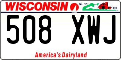 WI license plate 508XWJ