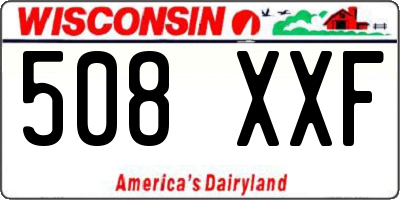 WI license plate 508XXF