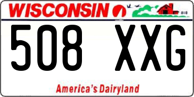 WI license plate 508XXG