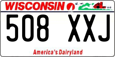 WI license plate 508XXJ