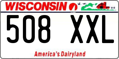 WI license plate 508XXL