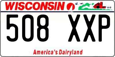 WI license plate 508XXP