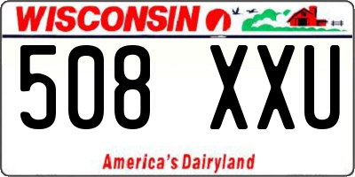 WI license plate 508XXU