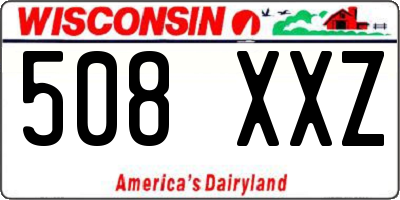 WI license plate 508XXZ