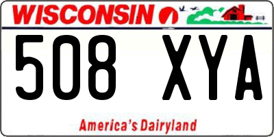 WI license plate 508XYA
