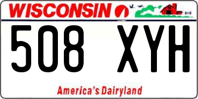 WI license plate 508XYH