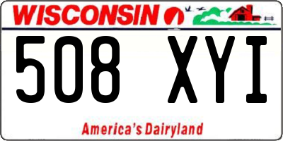 WI license plate 508XYI