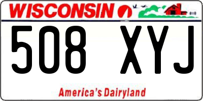 WI license plate 508XYJ