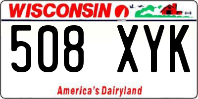 WI license plate 508XYK