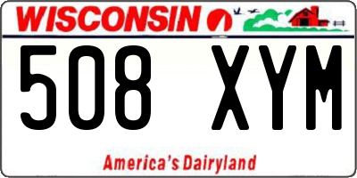 WI license plate 508XYM