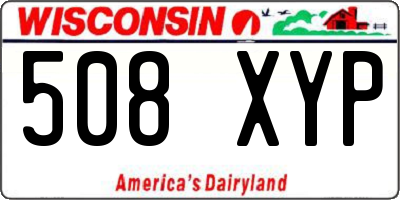 WI license plate 508XYP