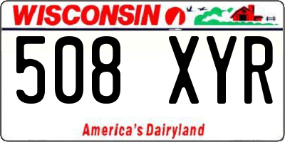 WI license plate 508XYR