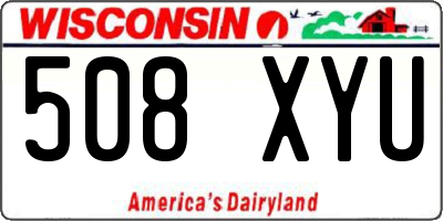 WI license plate 508XYU