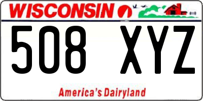 WI license plate 508XYZ