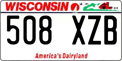 WI license plate 508XZB