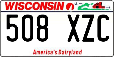 WI license plate 508XZC