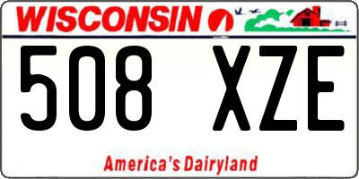 WI license plate 508XZE