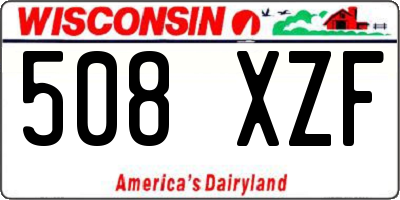 WI license plate 508XZF