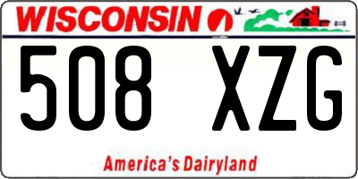 WI license plate 508XZG