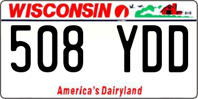 WI license plate 508YDD